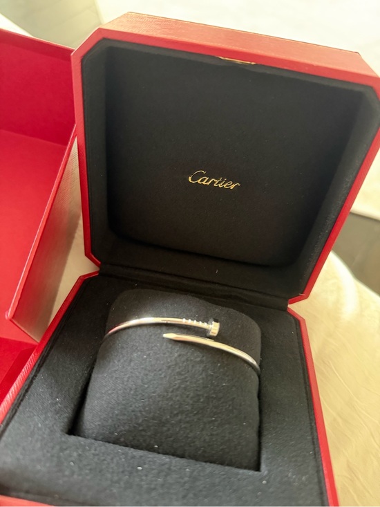 Cartier Jewelry - Cartier Silver Nail-Style Bracelet White Gold 18k